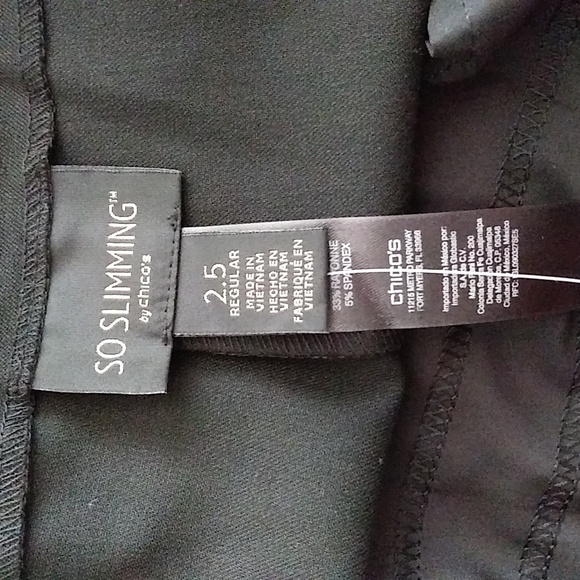 Chico' So Slimming by Chico's The So Slimming Reese Pant 2.5/ 14  Black - Picture 4 of 9
